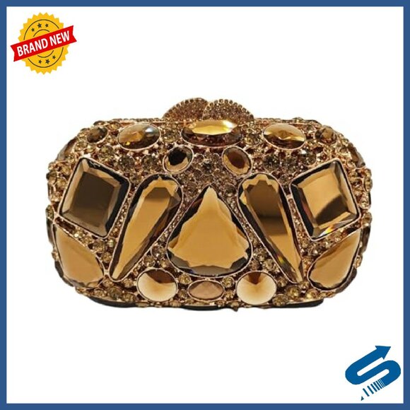 Rhinestone Crystal Evening Clutch Purse Formal Sparkly Handbag Prom